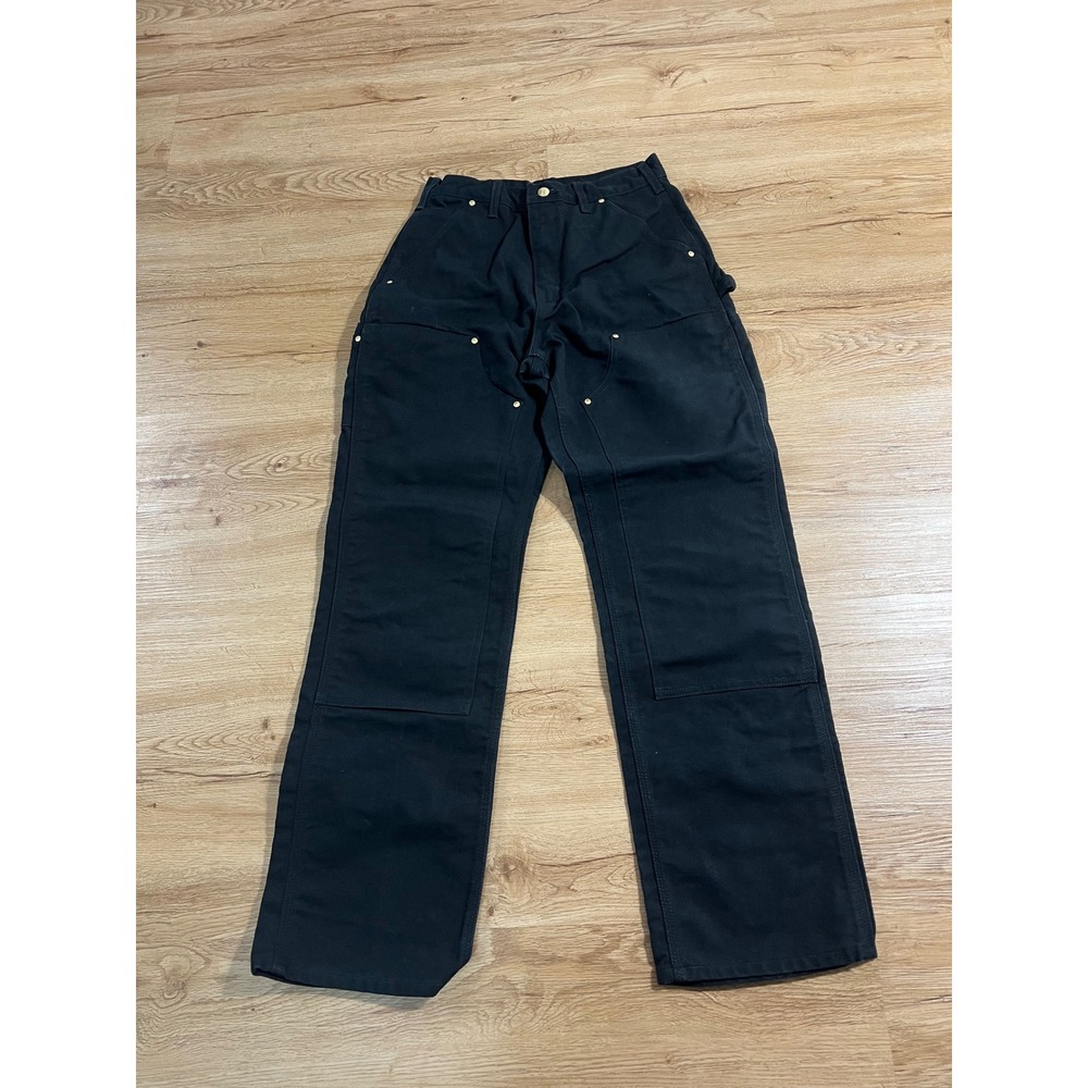 Carhartt B01-BLK Double knee Work Pants Made in USA Black Loose Fit 30x32 me